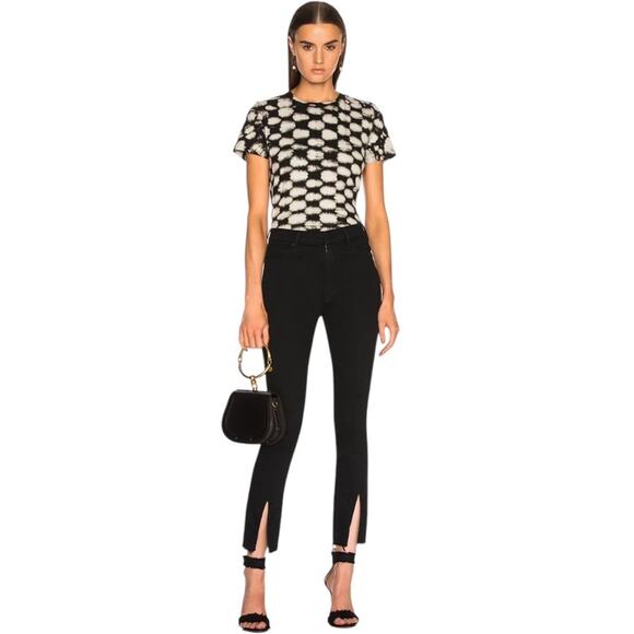 Mother The Insider Slit Ankle Fray Not Guilty Black Jeans, size 27 - Picture 1 of 15